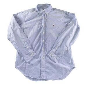 Ralph Lauren Shirt Mens Large Blue Classic Fit Button Down Long Sleeve Oxford